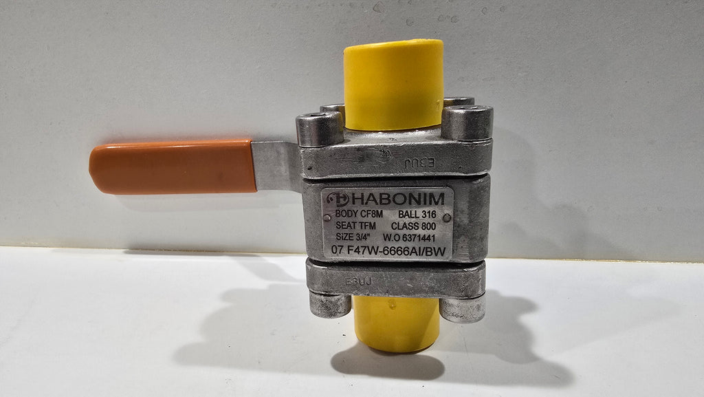 3/4" Habonim 3-Piece Stainless Steel Ball Valve