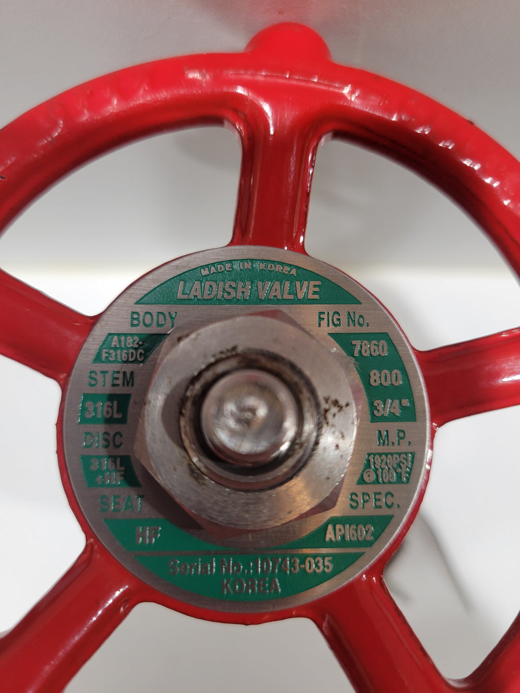 3/4" Ladish Class 800 Stainless Steel Gate Valve — Threaded A182-F316DC