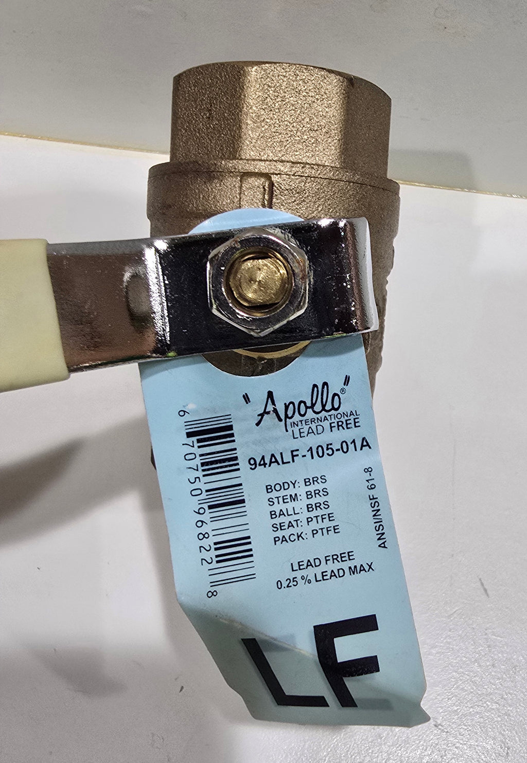 Apollo 94ALF-105-01A 1" Lead-Free Brass Ball Valve — 600 CWP Threaded