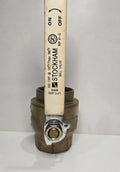 Stockham LFT-255 2" Brass Ball Valve — 600 CWP / 600 WOG Threaded NSF 61-G