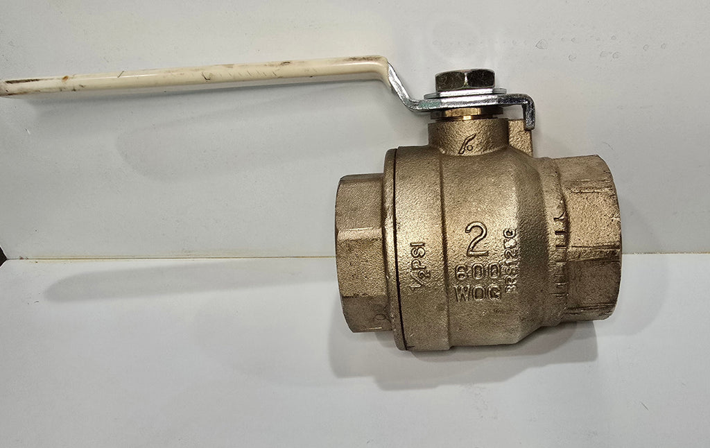 Stockham LFT-255 2" Brass Ball Valve — 600 CWP / 600 WOG Threaded NSF 61-G