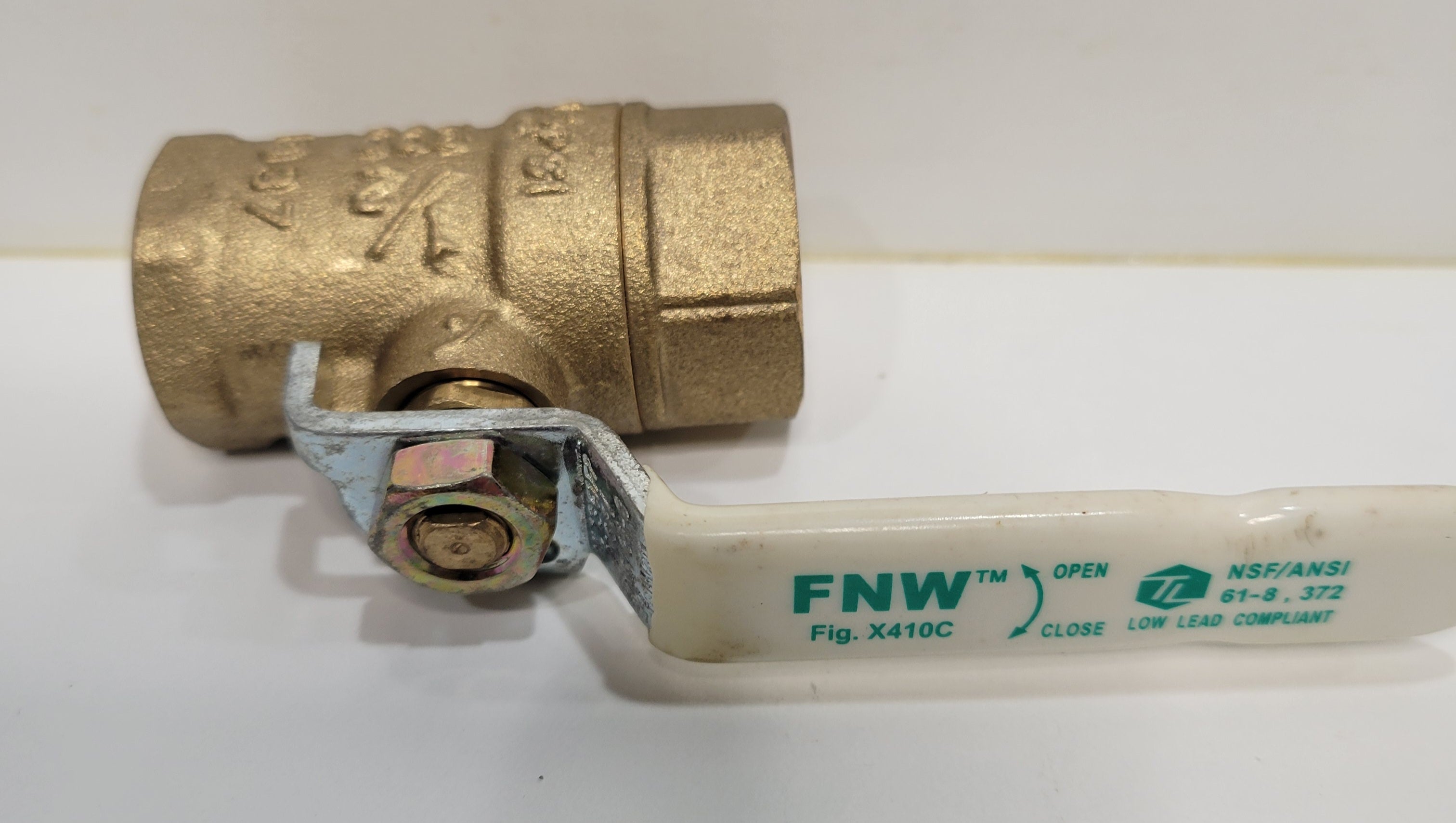 FNW Fig. X410C 1/2" Brass Ball Valve — 600 WOG NSF/ANSI 61 & 372 Low Lead Threaded