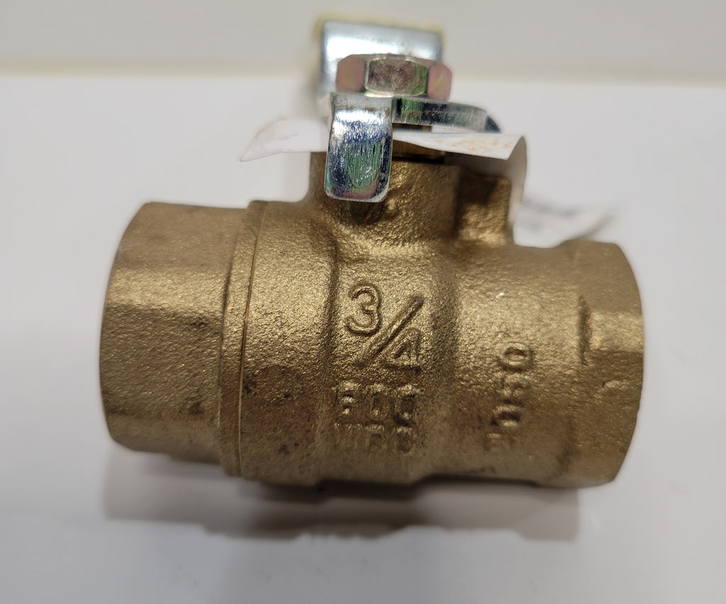 FNW FNWX410CF 3/4" Brass Ball Valve — 600 WOG 2-Piece Threaded Full Port NSF/ANSI 61 & 372