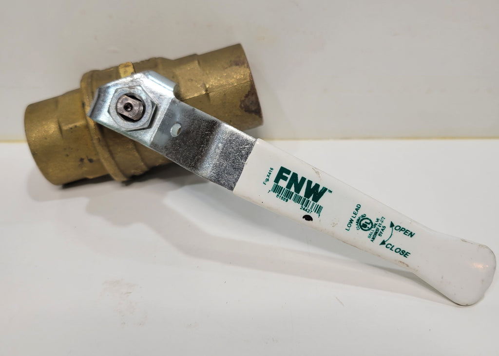FNW Fig. 4418 1" Brass Ball Valve — 600 WOG / 150 SWP Low Lead Sweat — Made in Italy