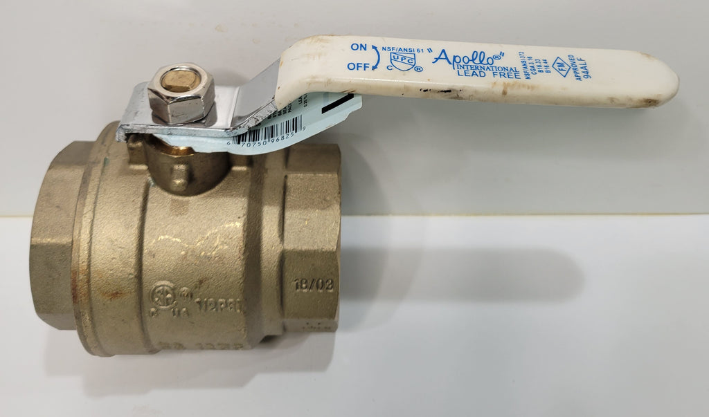 Apollo C110WLIF 2" Lead Free Brass Ball Valve — 600 CWP / 250 PSI Threaded NSF/ANSI 61 & 372