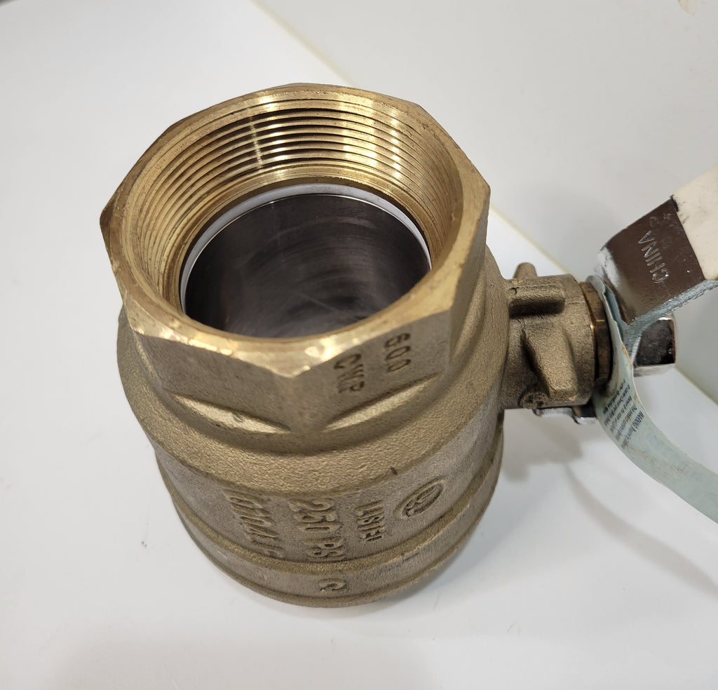 Apollo C110WLIF 2" Lead Free Brass Ball Valve — 600 CWP / 250 PSI Threaded NSF/ANSI 61 & 372