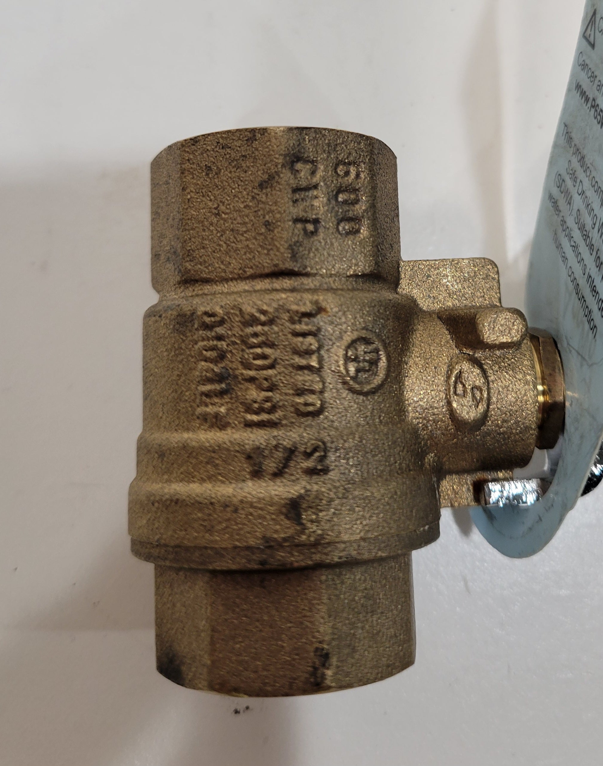 Apollo 94ALF-103-01A 1/2" Lead Free Brass Ball Valve — Threaded NPT NSF/ANSI 61 cULus Listed