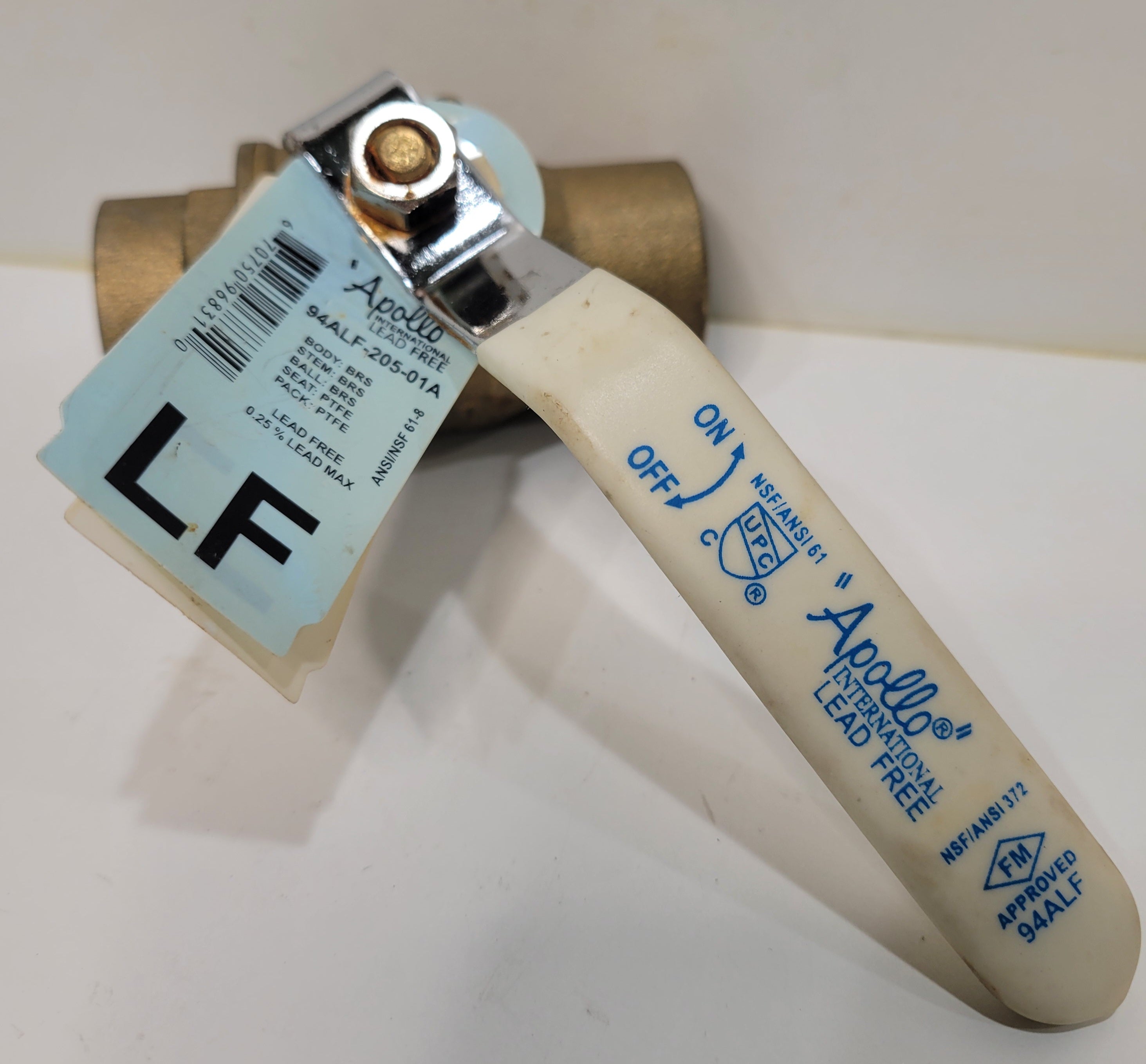 Apollo 94ALF-205-01A 1" Lead Free Brass Ball Valve — 600 CWP Sweat (Solder) FM Approved NSF/ANSI 61 & 372