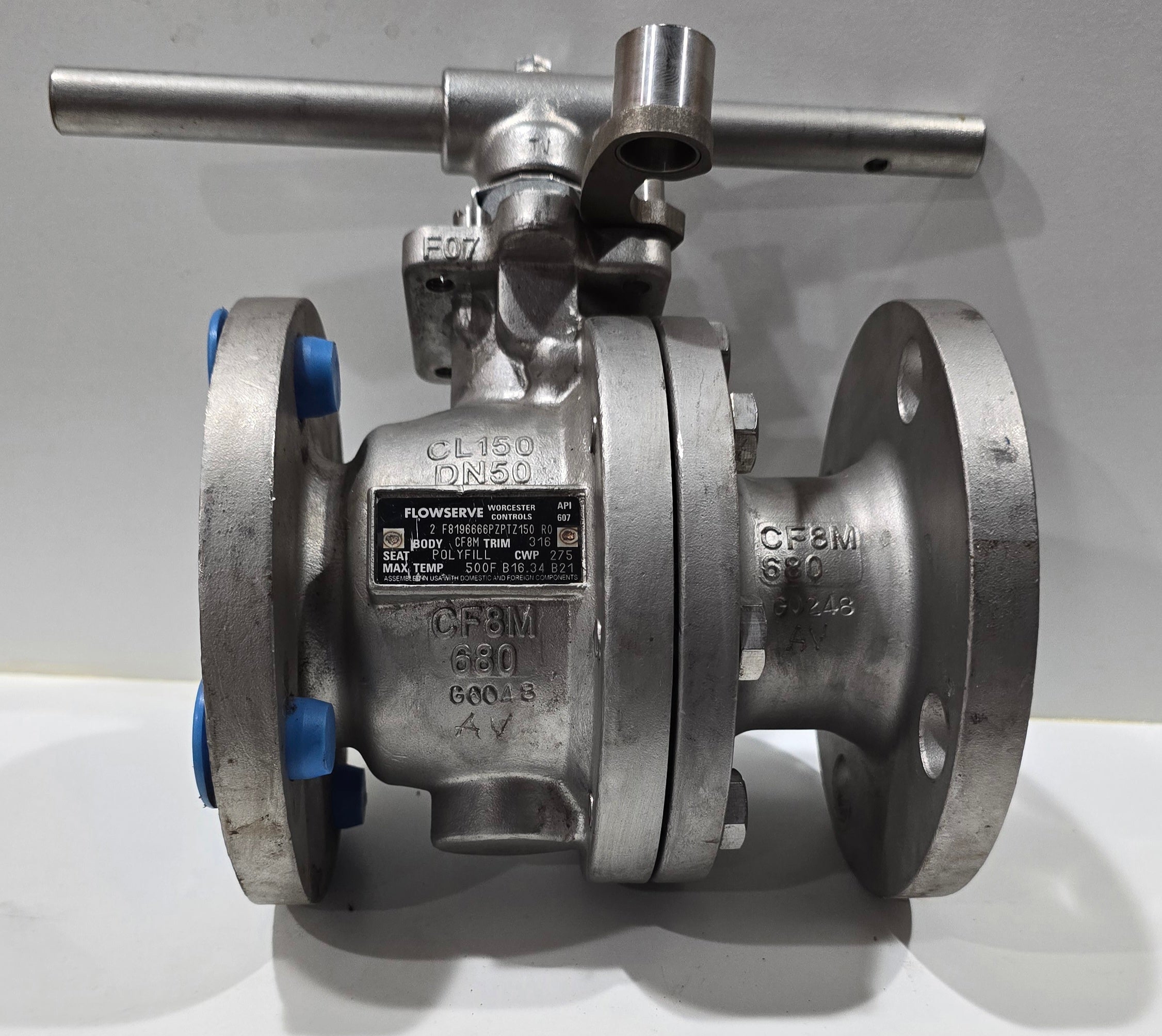 2" SS Ball Valve — Flowserve Worcester DN50 CL150 CF8M